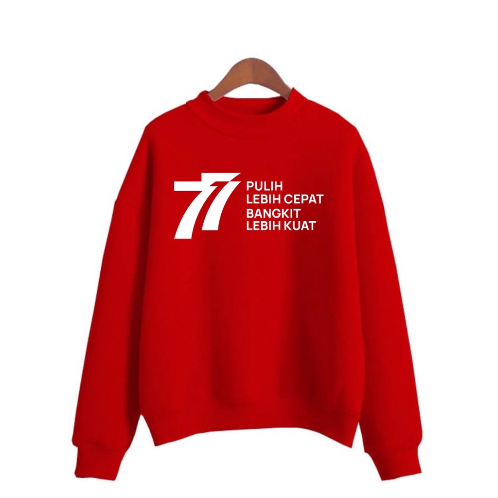 Hoodie Hut RI 77  Tahun Indonesia Pulih  Jaket Sweater Hut RI 77