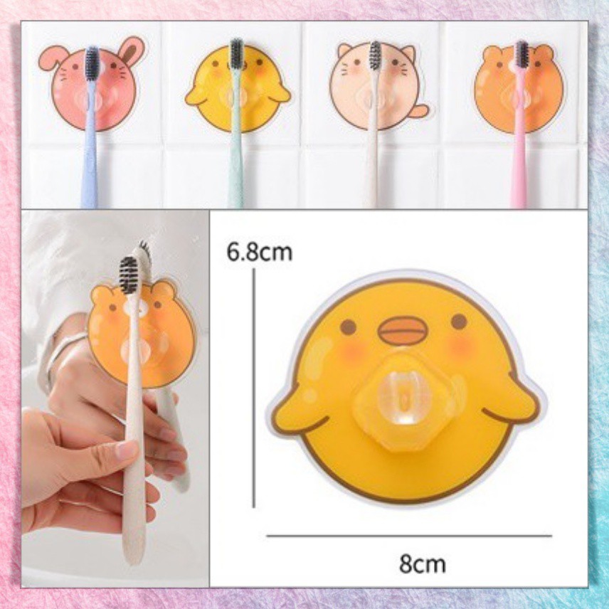 Tempat Sikat Gigi Pulpen Pensil Hook Tempel Dinding Kamar Mandi Gantungan Wastafel ToothBrush Holder