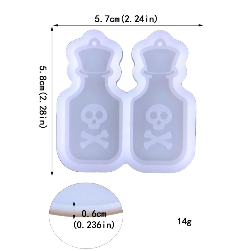 Siy Cetakan Resin Bentuk Kepala Tengkorak Untuk Perhiasan Halloween