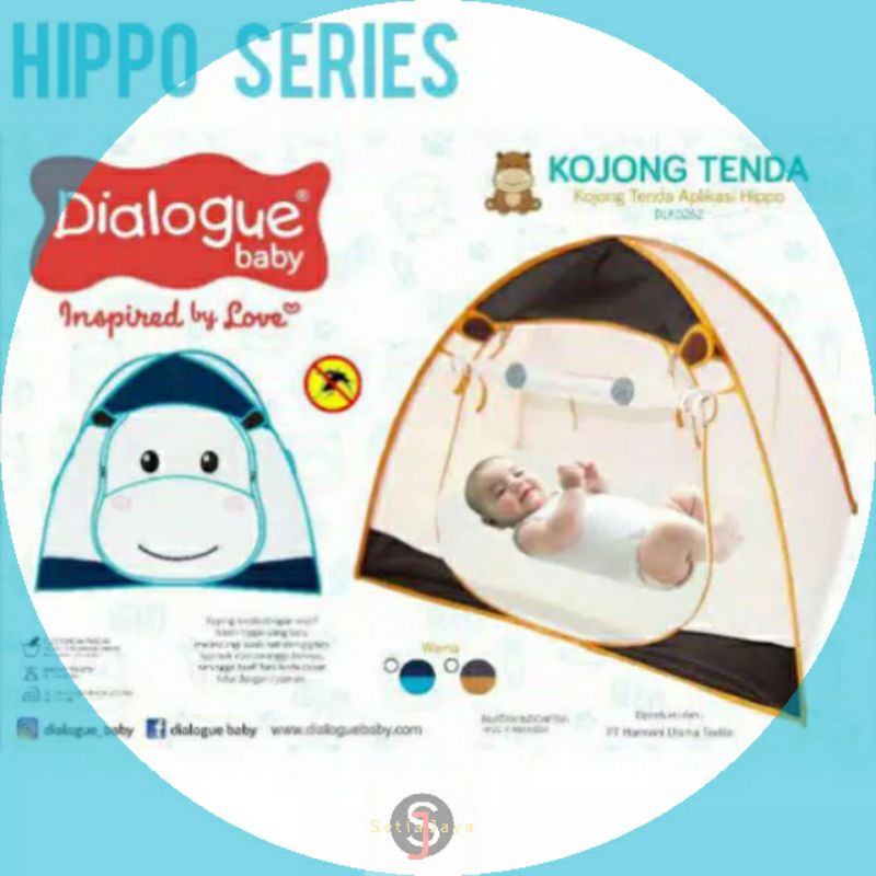 rm/d , DLK0262 DIALOGUE KOJONG TENDA , KELAMBU BAYI HIPPO SERIES PRAKTIS HEMAT TEMPAT