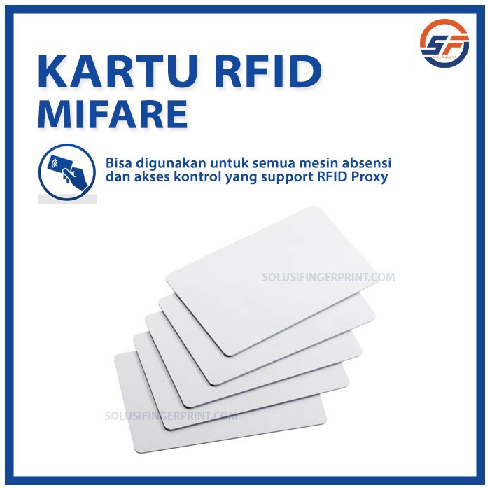 RFID 13.56 MHz Card Tag / Kartu Akses Pintu / Kartu Absensi Mifare isi 10 pcs