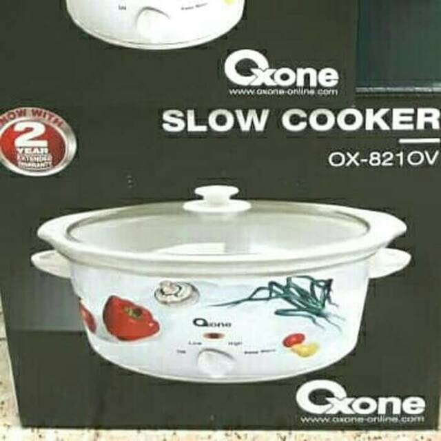 Oxone OX-821OV Slow Cooker Ceramic Listrik Elektrik Keramik 5L Penghangat Manasin Bubur Sup OX 821OV