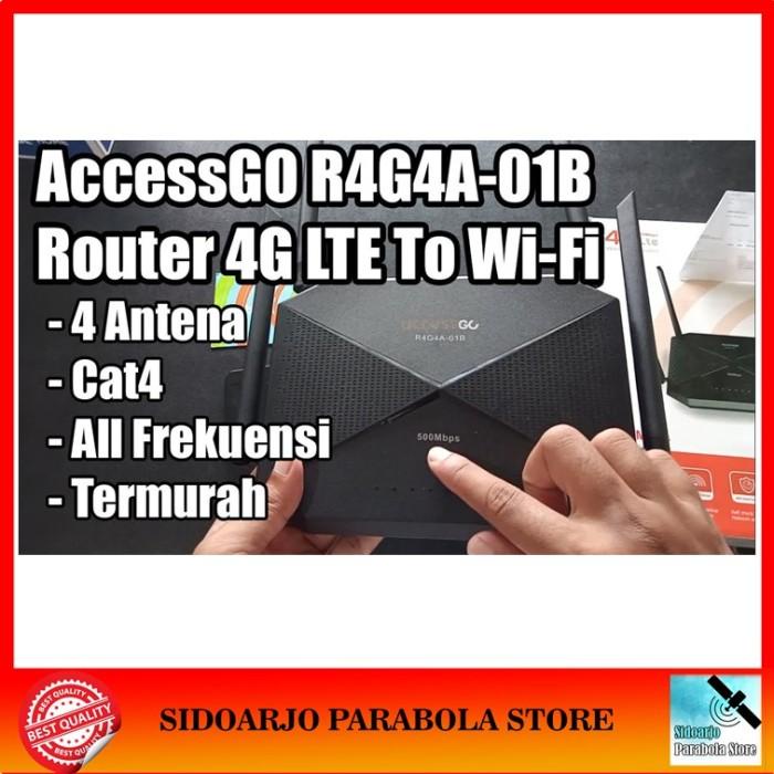 AccessGo 4G Router Modem Wifi All Jaringan Operator 4 Antena Black