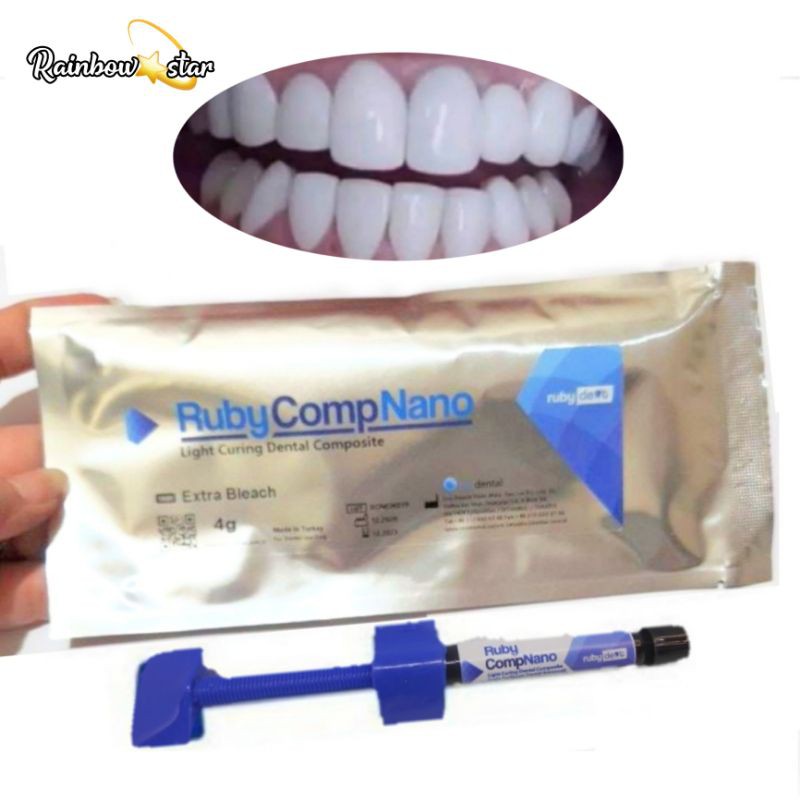 Komposit Ruby Comp Bahan Tambal Gigi / Dental Composite Veneer EW (Extra White ) A1 A2 A3