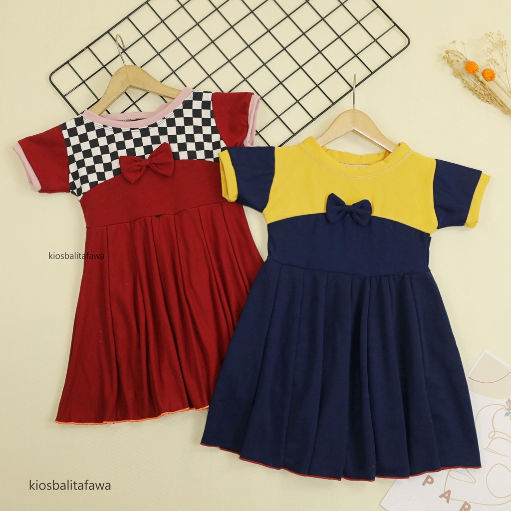 Dress Kelly 3-4 Tahun / Dres Pesta Murah Grosir Baju Harian Balita Perempuan Gaun Import Anak Cewek