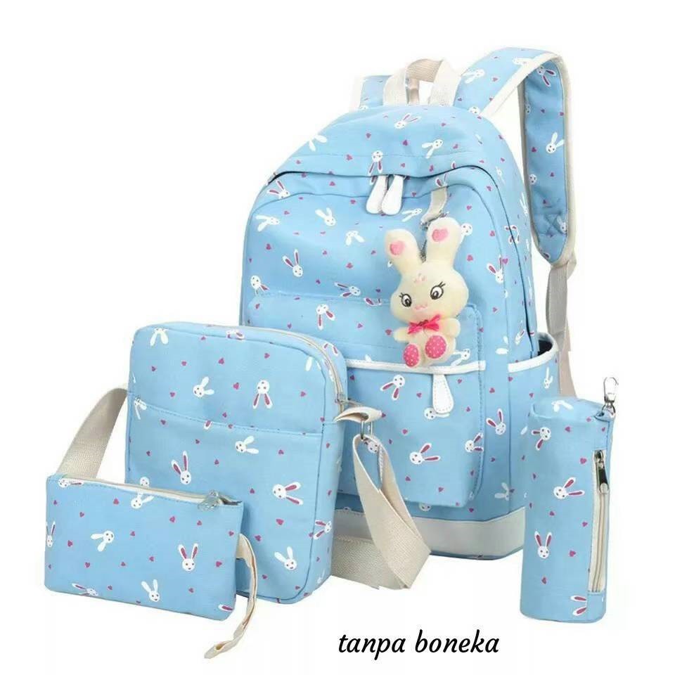 BDKR_TAS - Tas wanita set/ransel beranak/tas beranak 3 in/motif kelinci playboy