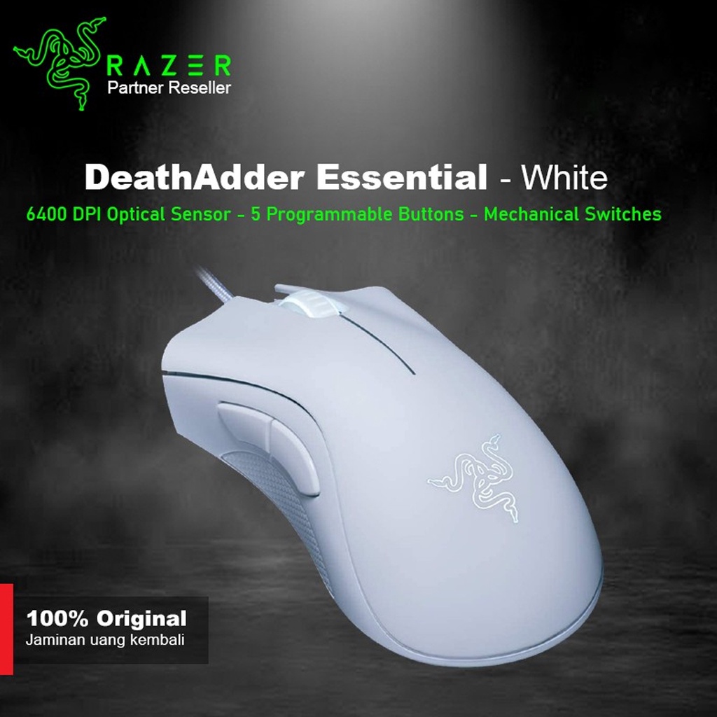 Mouse Gaming Razer DeathAdder Essential White 6400 DPI