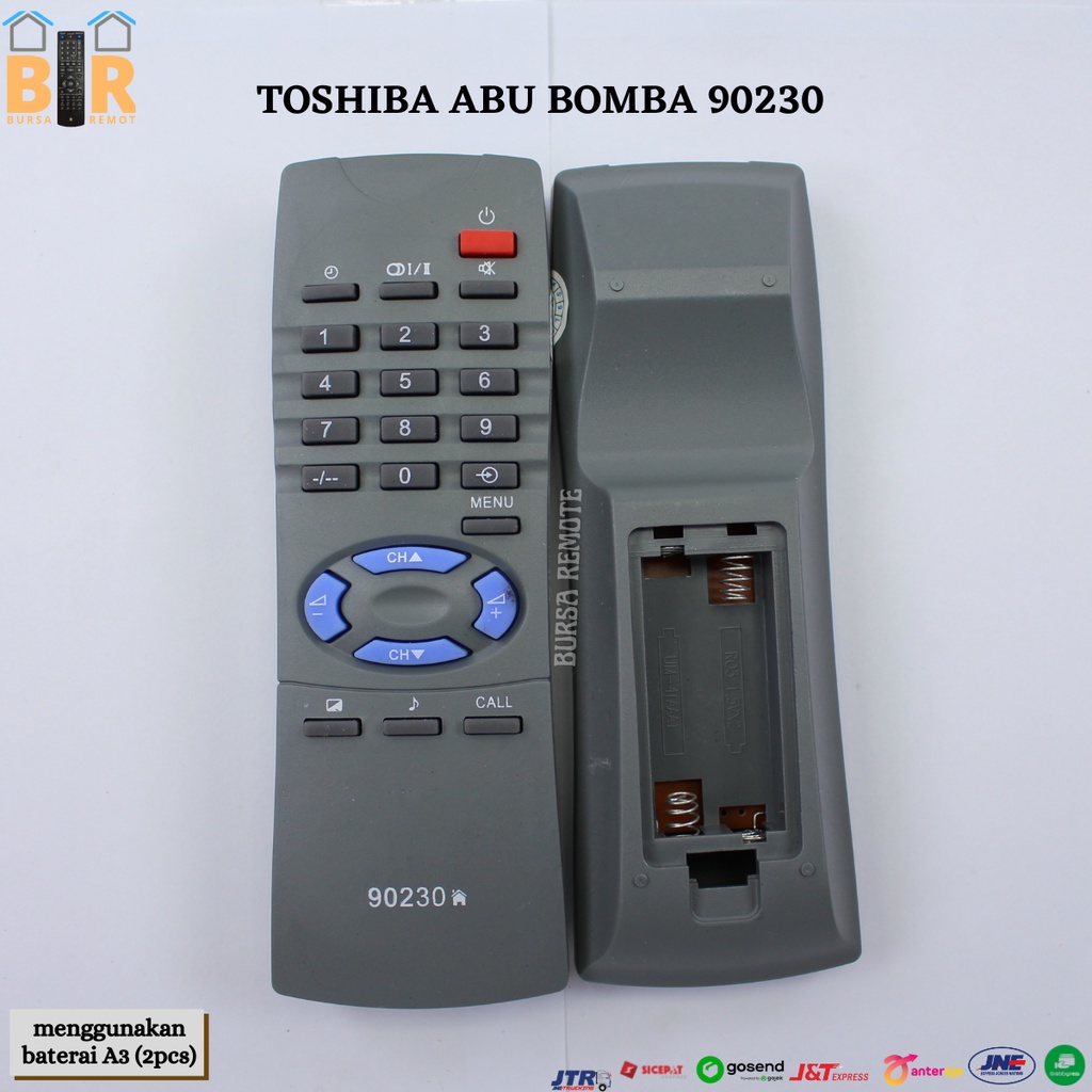 Remot / Remote TV Tabung TOSHIBA ABU BOMBA type 90230 tanpa setting