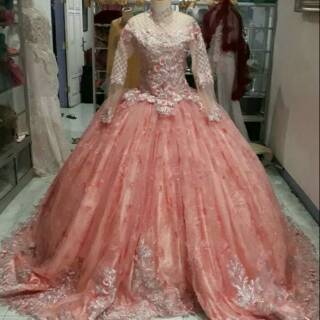 Gaun Pengantin Warna Pink Salem - Model Gaun Pengantin