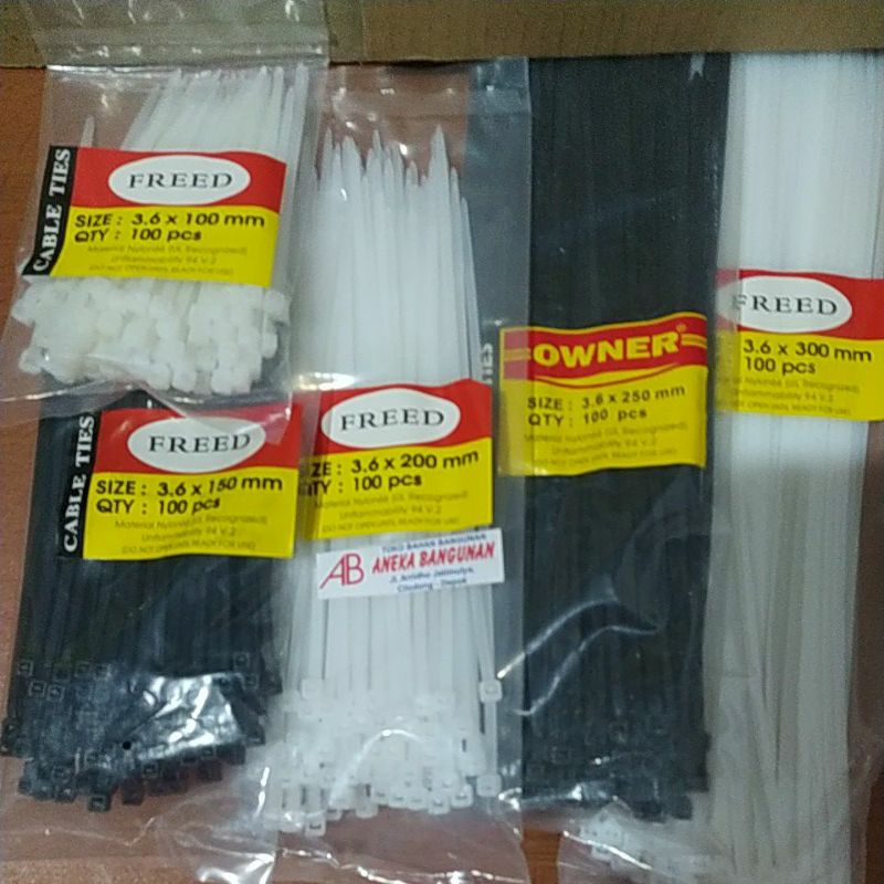 3.6x100 pcs Kabel Ties - Kabel Pengikat - Kabel Tie