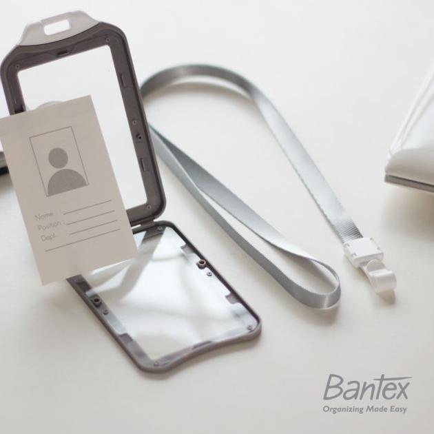 

[PRODUK LB6AV] [Zada] Bantex Dual Side ID Card Holder Lanyard Portrait #8881 99A