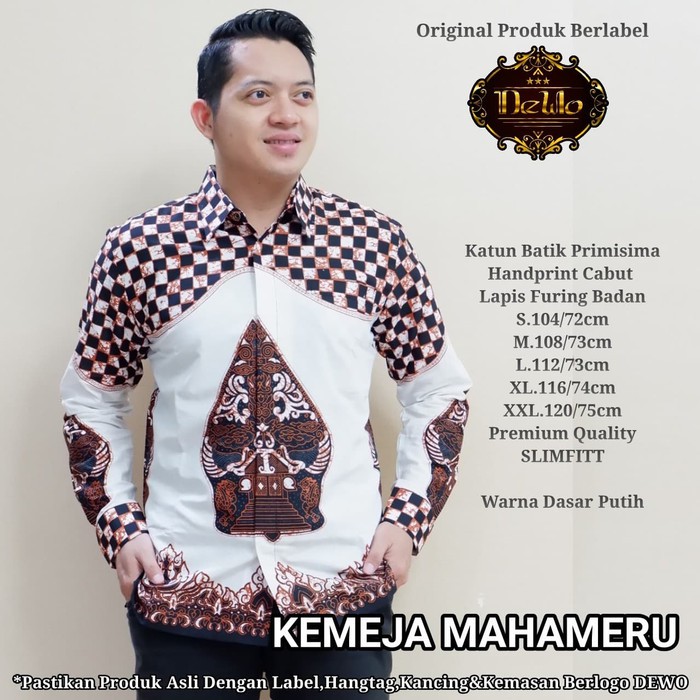 MAHAMERU Kemeja Batik Lengan Panjang FULL FURING DEWO