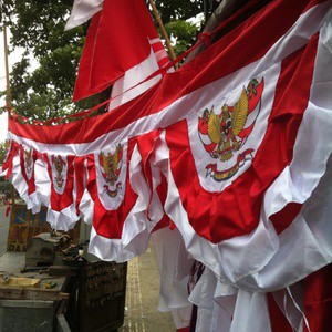 Backgound bendera merah putih plus sablon garuda