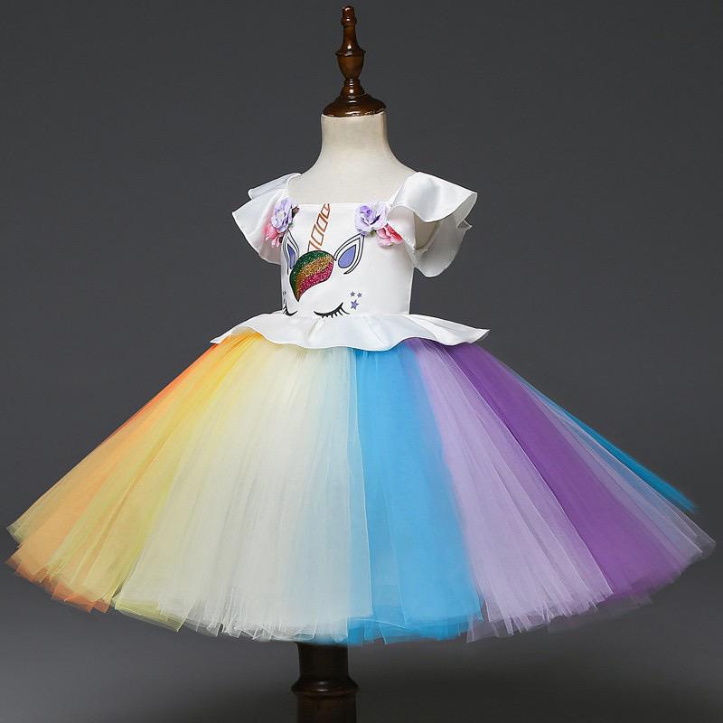 Baju kostum dress princess unicorn dress anak ulang tahun anak perempuan