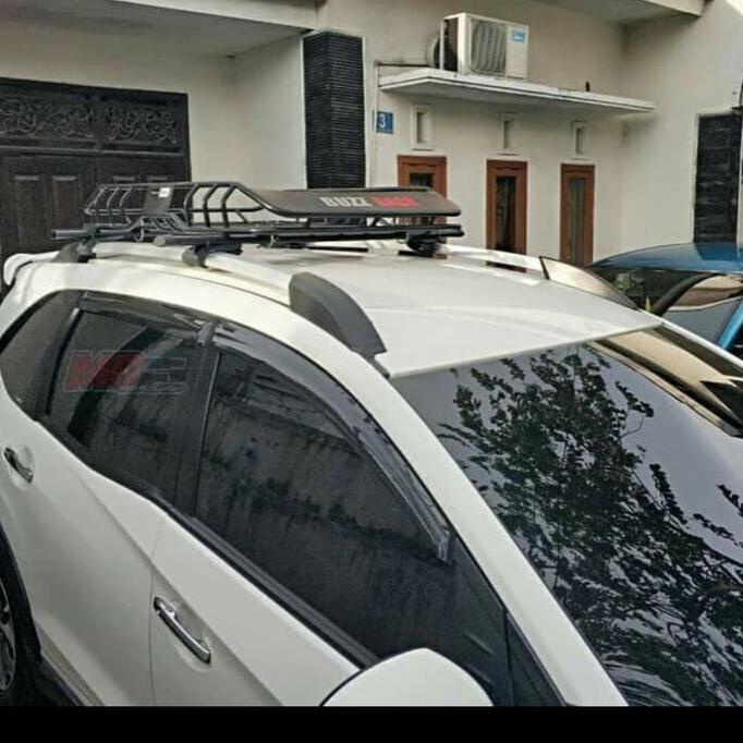 Paket Cross Bar Jepit Roof Rail + Buzz Rack Honda Brv