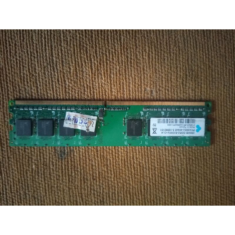 Ram laptop DDR2 256 MB PC4300
