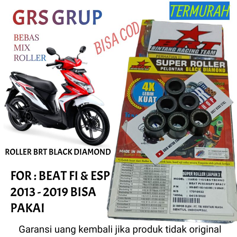 ROLLER BRT BEAT FI ESP ECERAN ROLER BRT SCOOPY FI 2014-2019 BEAT FI  VARIO 110 FI/ VARIO KARBU 110 CBS TECHNO BEAT POP,  BEAT STRET FI SPACY FI RORER ROLER LOLER LOLLER BRT ORIGINAL ROLLER VARIO 110 FI - SCOOPY 2020 SPACY FI BEAT STREE T8 9 10 11 13 GRAM