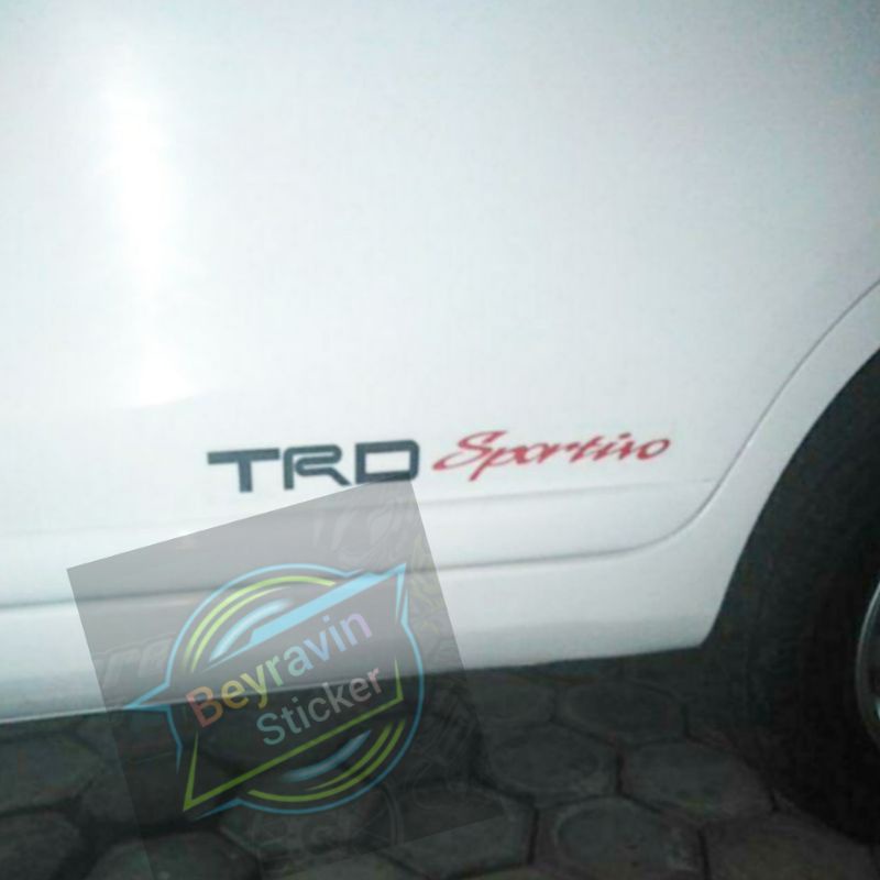 Sticker Mobil Cutting Sticker Kaca dan Body Mobil TRD Sportivo cutting