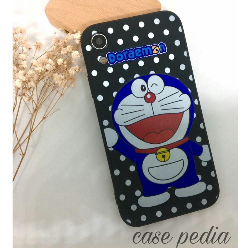 Case Casing iPhone 6 6S 7 8 SE 2020 + Plus X XS XR 12 11 Pro Max Doraemon Black