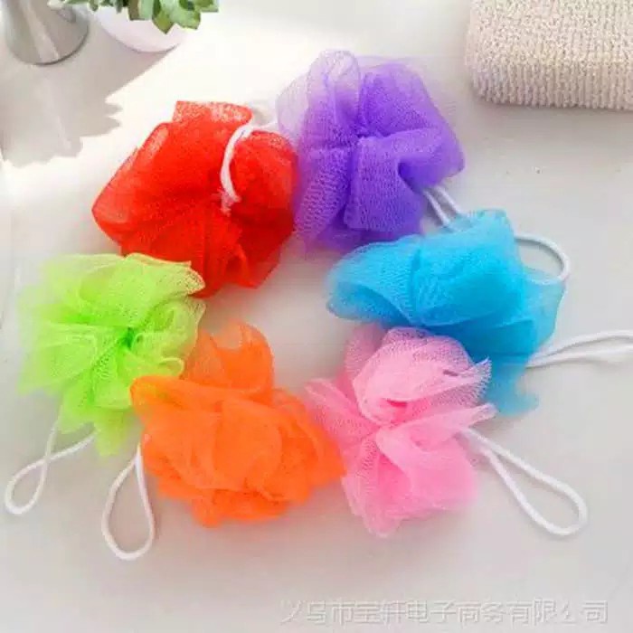 Spon Mandi / Busa Mandi Jaring Jaring Aneka Warna / Shower Puff