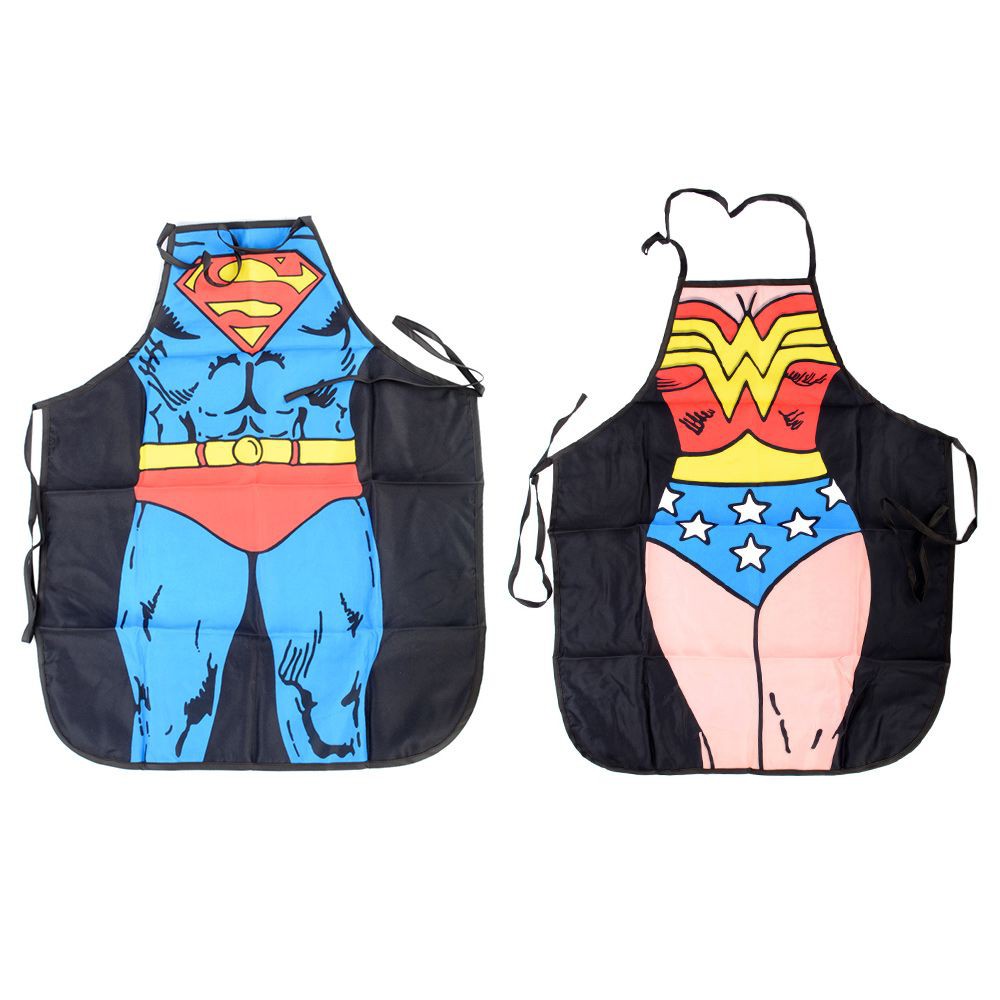 Celemek Dapur Apron Plastik Masak Aneka Karakter Superhero Lucu