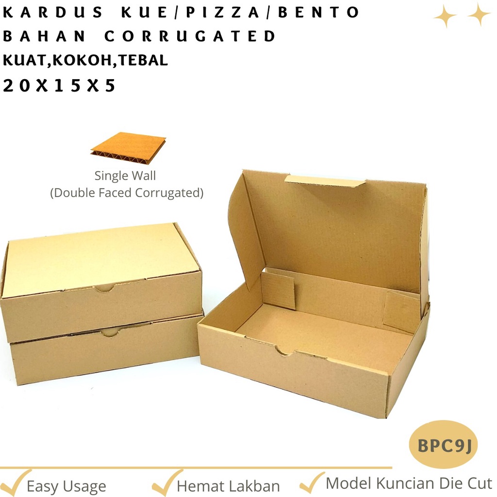 Kardus 20x15x5 Die Cut E-flute (BPC9J-Corrugated)