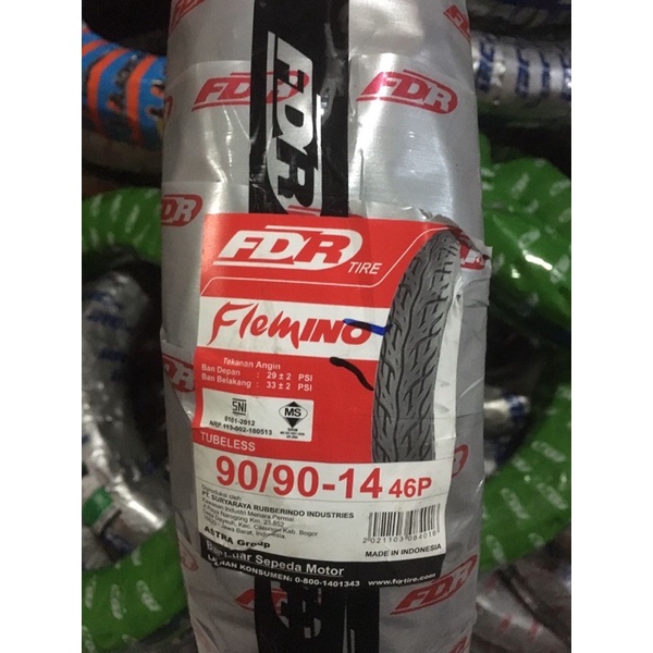 BAN LUAR FDR FLEMINO 90/90-14 TUBELESS BAN LUAR VARIO BEAT BELAKANG