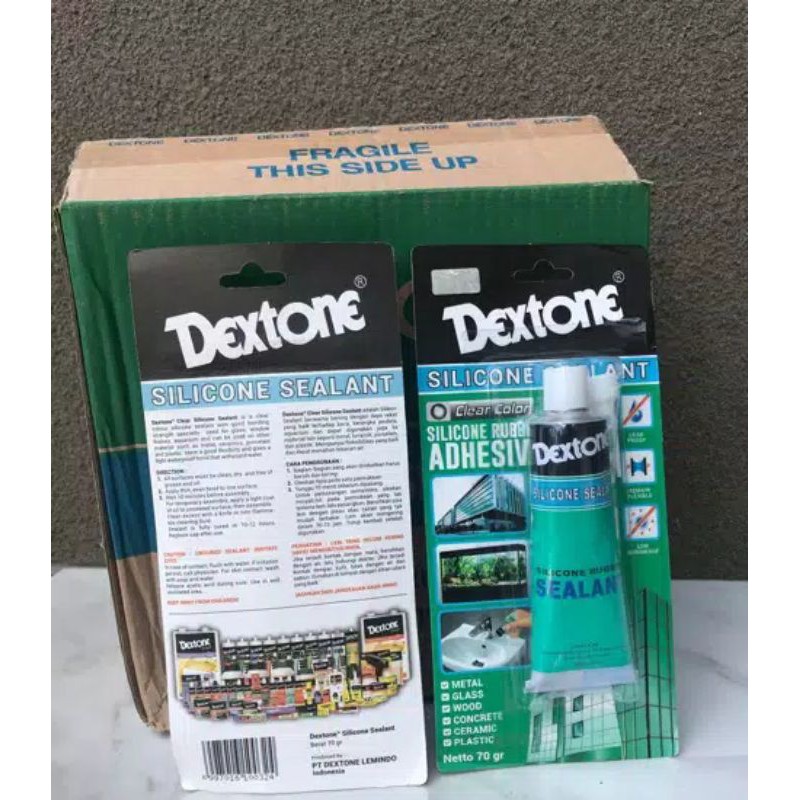

DEXTONE LEM SILICONE SEALANT 70 G/LEM KACA RUBBER SEALANT CLEAR