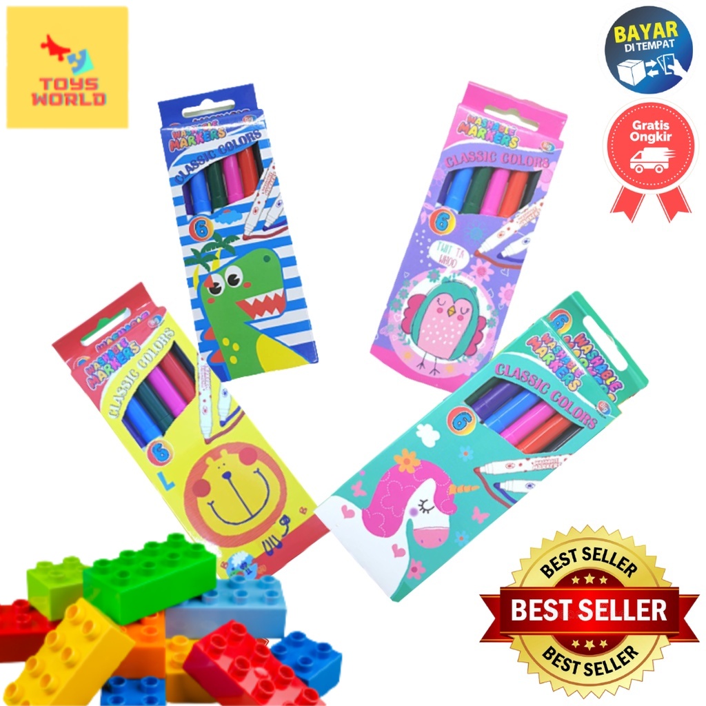 

Spidol bisa dicuci / Washable marker water colour pen 12 warna / colour K9208