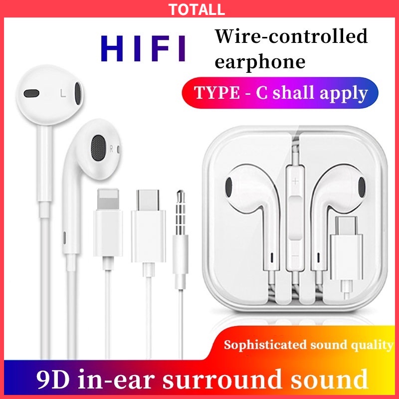 [✅READY STOCK] Headset Gaming Type C Earphone In Ear Bass headset Android Original Headphone Handsfree  Penjualan Panas Mode