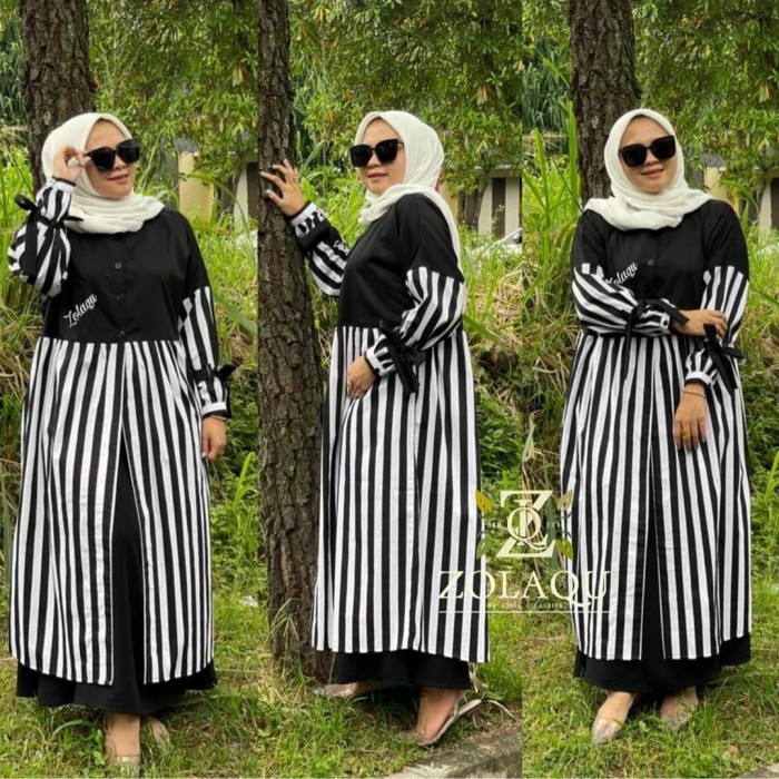 PREMIUM GAMIS ZOLAQU ORI TERBARU DAN TERMURAH NEW NAVY