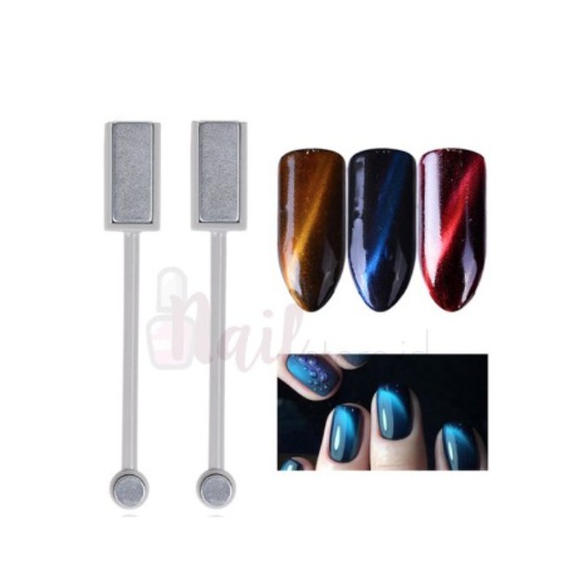 cat eye magnet duo nailart / cat eyes / cat eyes magnet gel polish 2in1 aquare and round effect read