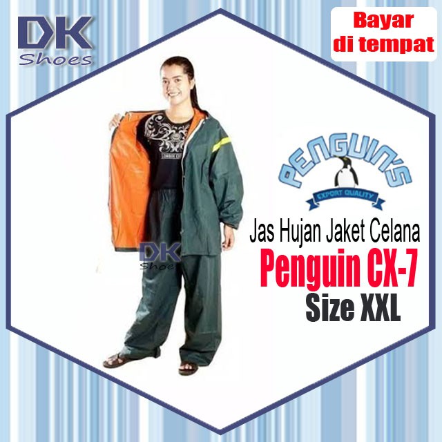 Jas Hujan Penguin's CX-7 XXL / Jas Hujan Jaket Celana / Jas Hujan PVC / Jas Hujan Tebal