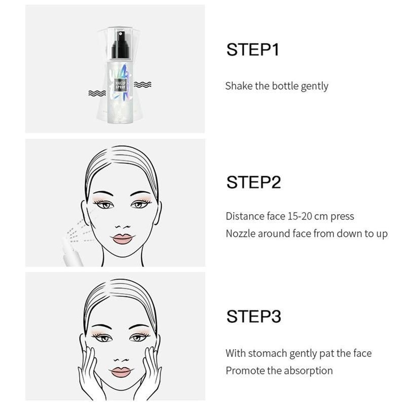 Setting spray Makeup Setting Spray Seting spray make up tahan lama Ulti-Matte Oil Control Setting Spray 100ml Spray make up untuk tahan lama Oil control and hydration Luxcrime setting spray Makeup setting spray with glitter