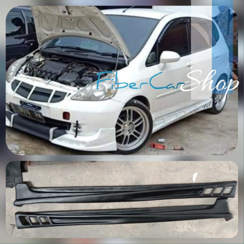 Bodykit sideskirt samping add-on Khusus Honda Jazz GD3 fit vtec dan Idsi