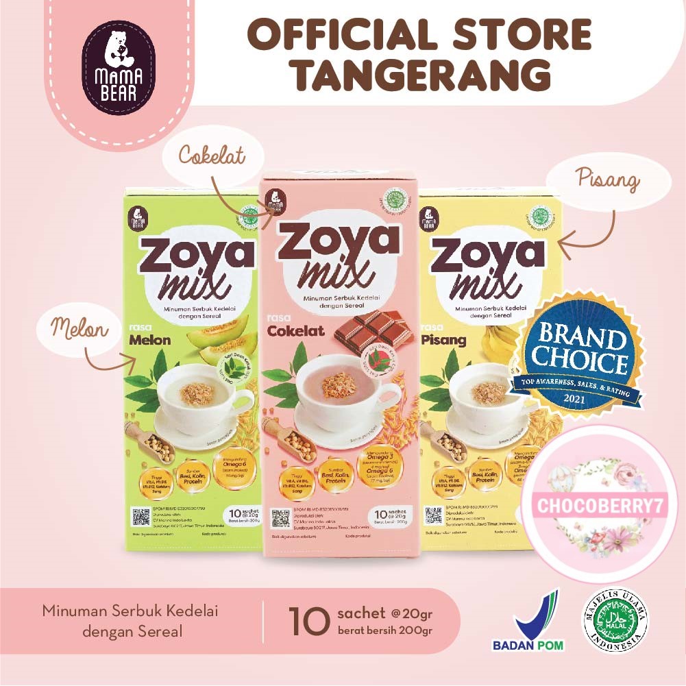 1 Box Zoya Mix Soya Mix Asi Booster Melon Cokelat Pisang Mama Bear MamaBear / ZoyaMix / SoyaMix