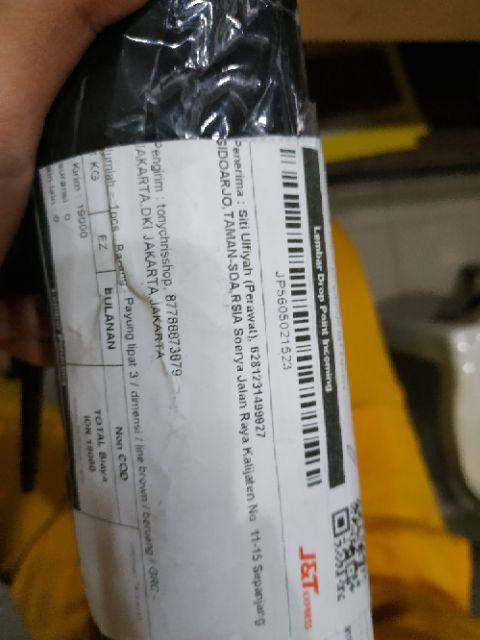Payung Lipat 3 / Dimensi / Line Brown / Beruang / Grc - 8390