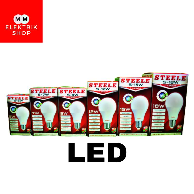 Lampu Led Bulb Lampu 5 7 9 12 15 18 WATT Led KAWACHI STEELE