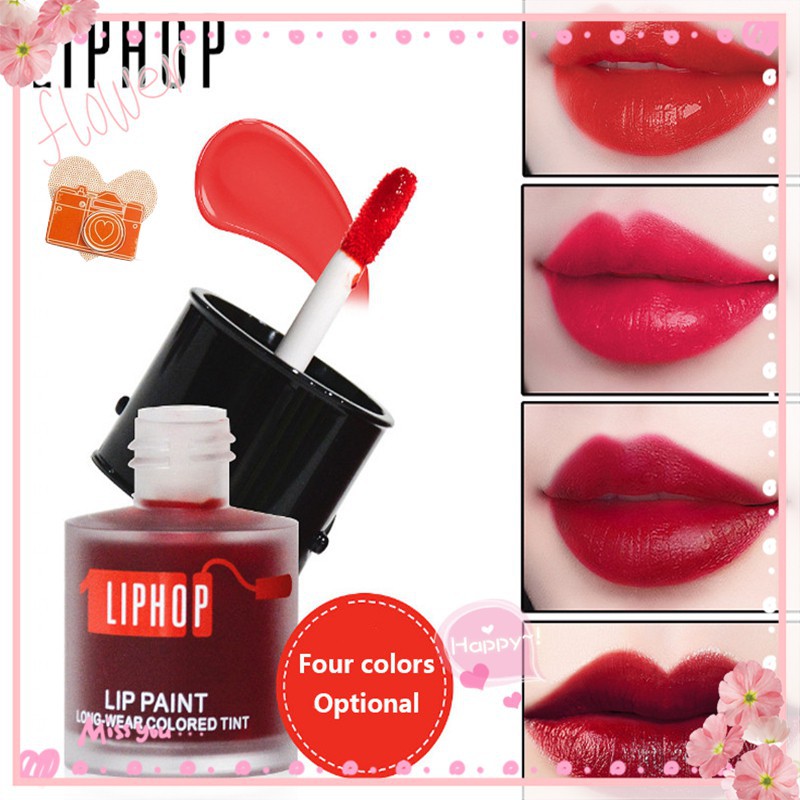 Termurah LIPHOP Lipstick Cair Anti Lengket Tahan Lama Terlaris