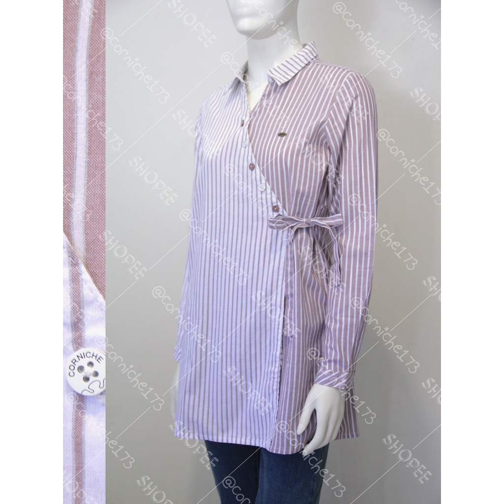 Corniche Vany Dress (A) Putih / Coklat - TB231394