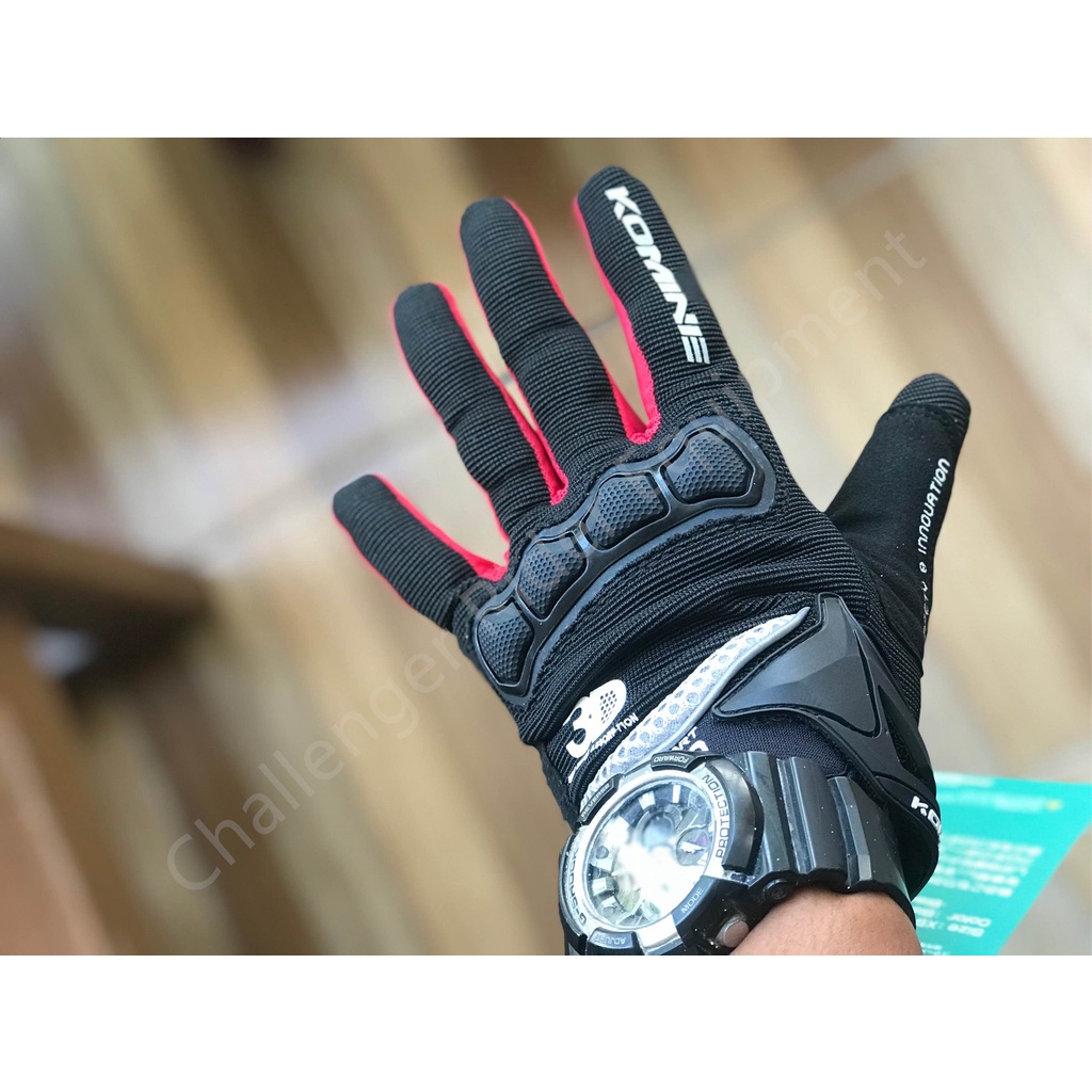 Komine GK162 Sarung Tangan Motor Komine Gloves Full Finger Touch Screen Dukung COD