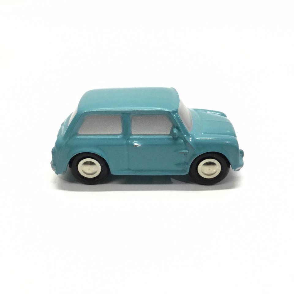 Schuco Piccolo Shell Austin Mini Biru Muda Dealer Box Skala 90