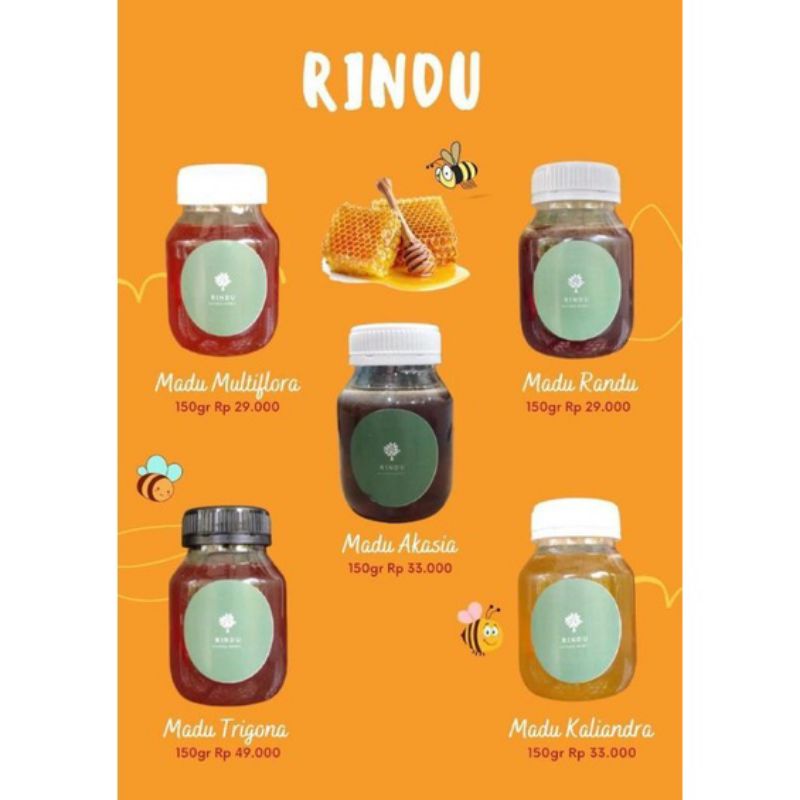 

Madu Asli Murni Rindu 150gr dan 300 Gram