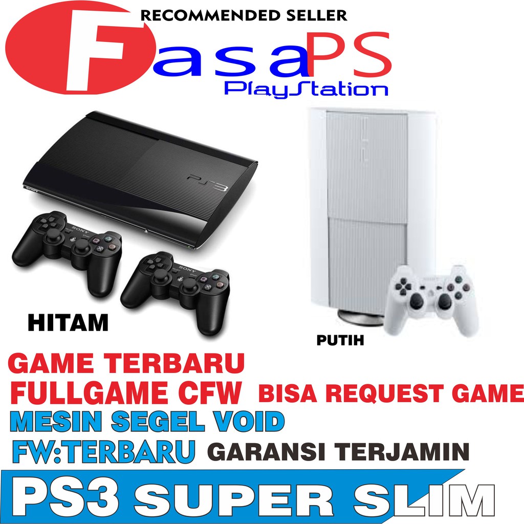 PS3 Super Slim 120GB Full Game CFW+2 Stick  Full Set