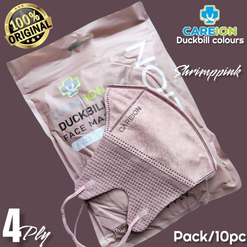 Masker Duckbill Kf94 Careion 4Ply 10Pcs | Duckbill Garis 4Ply