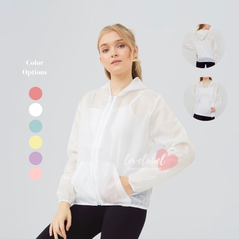 	 Sunny Jacket Sporty Anti UV Jaket Transparan Olahraga	