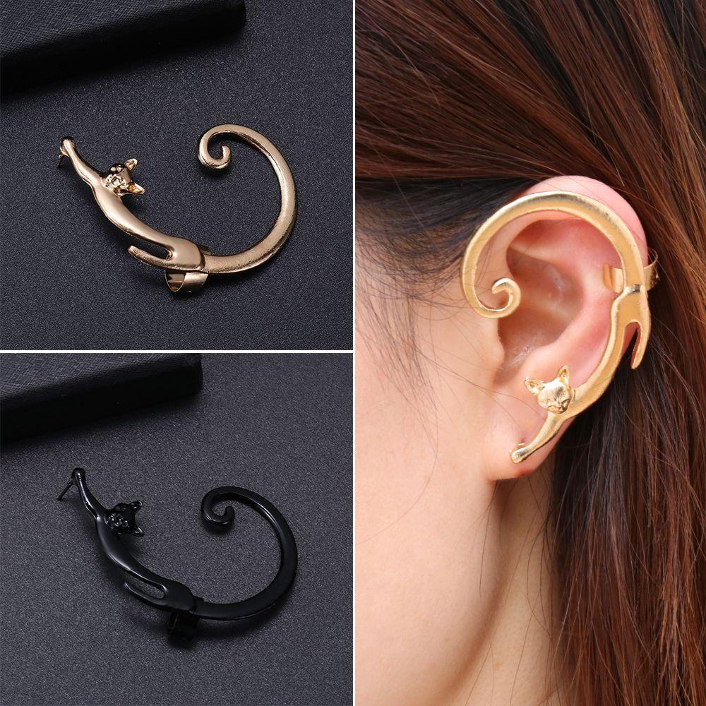 Klip Manset Telinga Nanas Tiga Dimensi Aksesoris Perhiasan Fashion Wanita Ear Stud Stud Earrings