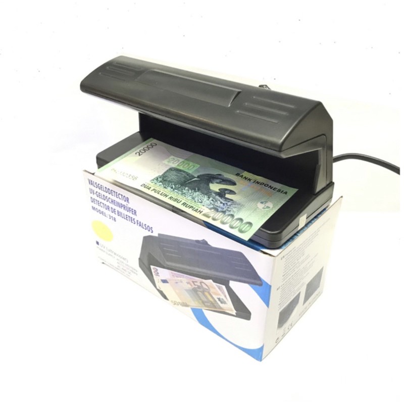 Money Detektor Lampu Alat Pendeteksi Uang Palsu Sinar Ultra Violet Money Counterfeit 3 Watt UV 318