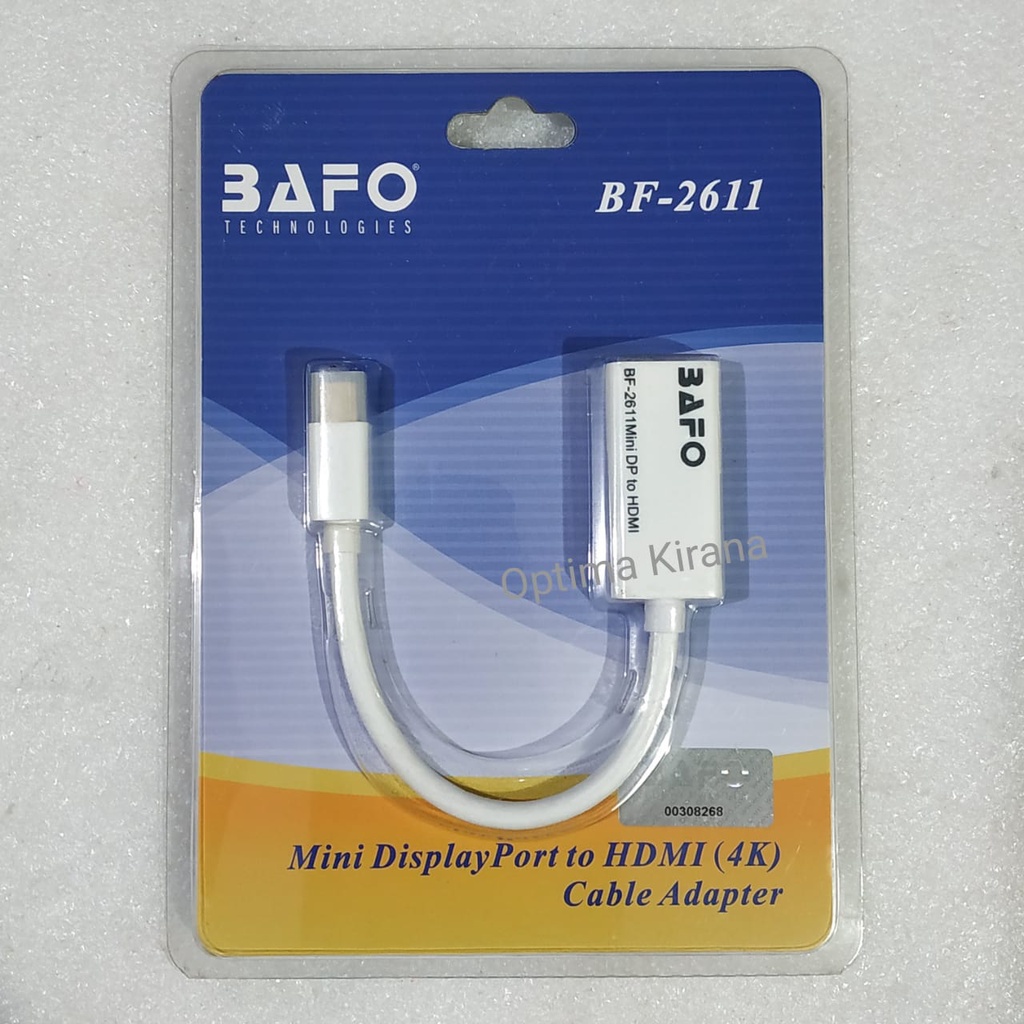 Kabel Mini DP to HDMI 4K 3D Bafo BF-2611 Displayport Converter ThunderBolt Macbook