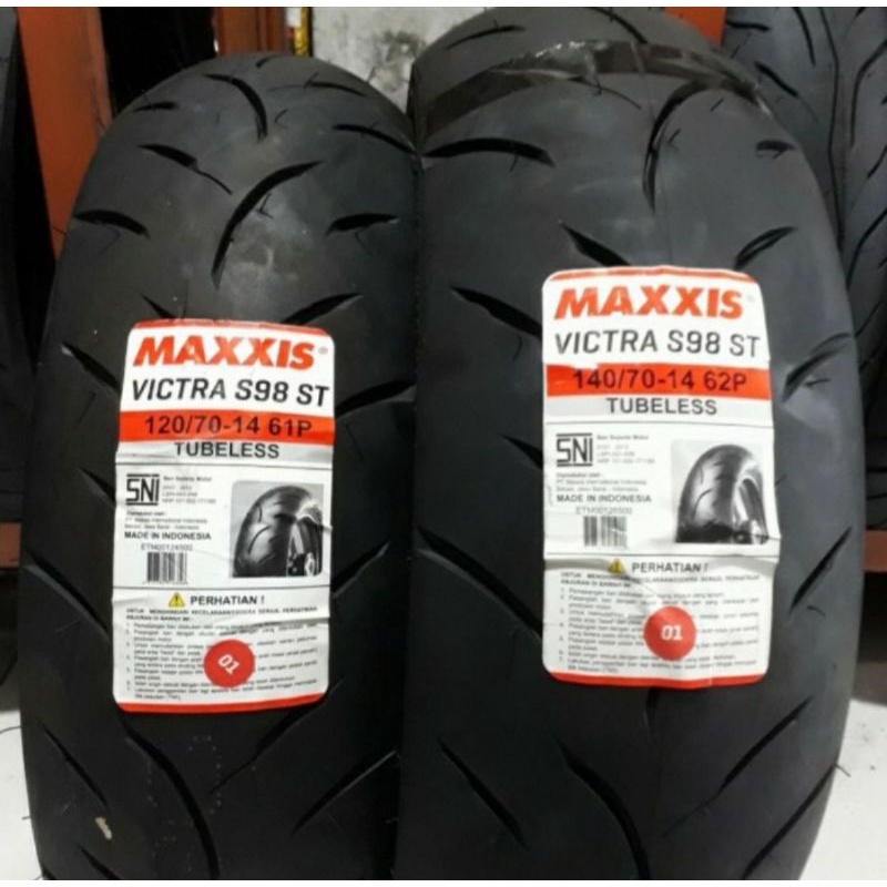 BAN AEROX 155 MAXXIS 120/70-14 &140/70-14 TUBELES TUBLES ORIGINAL SEPASANG